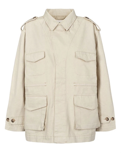 Rabens Saloner - Feodora Denim Ecru Defense Jakke - Ecru